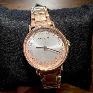Rose gold Coach watch